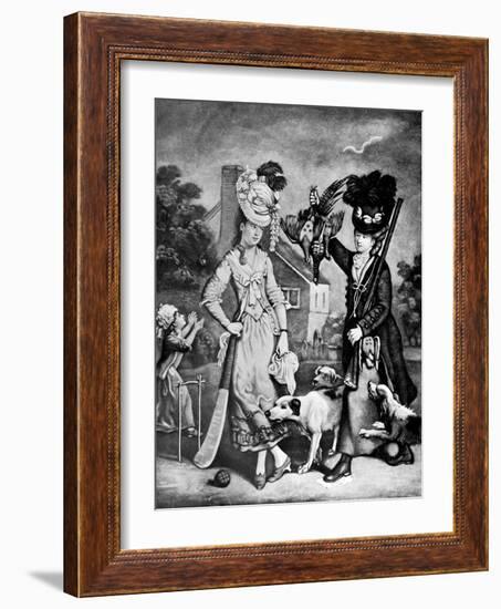 Miss Wicket and Miss Trigger, 1770-John Collet-Framed Giclee Print