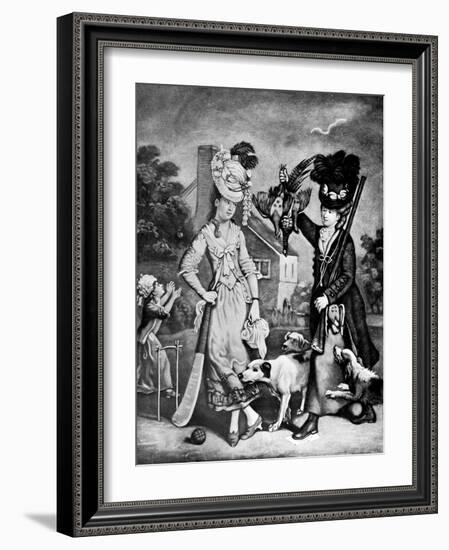 Miss Wicket and Miss Trigger, 1770-John Collet-Framed Giclee Print