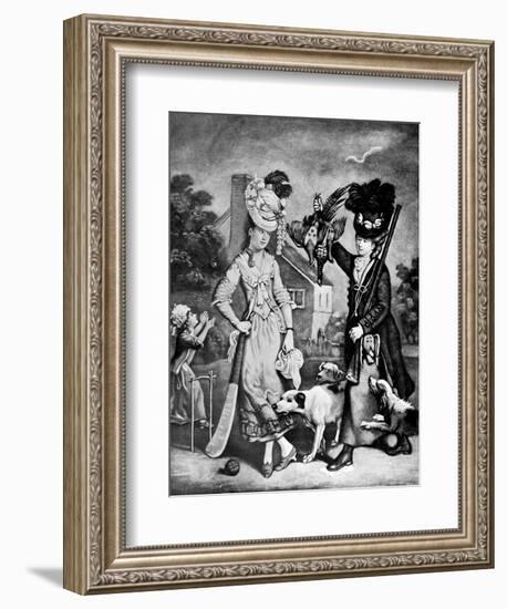 Miss Wicket and Miss Trigger, 1770-John Collet-Framed Giclee Print