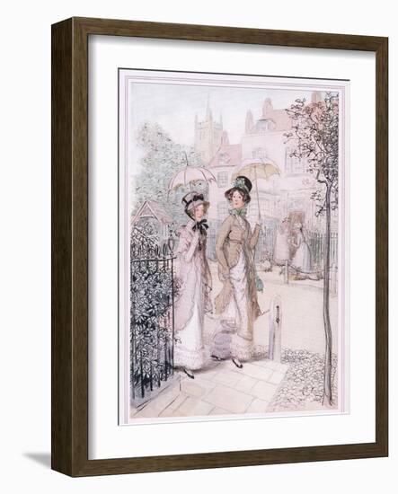 Miss Willoughby: We are known Everywhere Now, Susan, You and I, as the Old Maids of Quality Street-Hugh Thomson-Framed Giclee Print