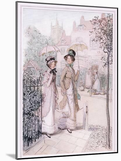 Miss Willoughby: We are known Everywhere Now, Susan, You and I, as the Old Maids of Quality Street-Hugh Thomson-Mounted Giclee Print