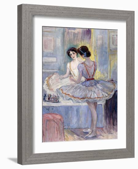 Miss Zambelli in Her Dressing Room; Mademoiselle Zambelli Dans Sa Loge, 1912-Henri Lebasque-Framed Giclee Print