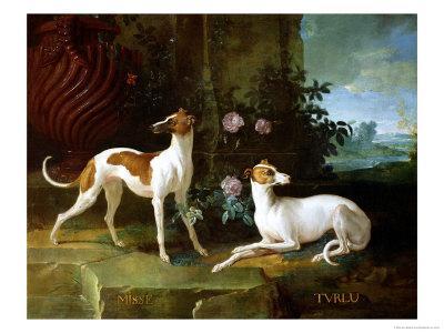 Jean Oudry Misse and Turlu Two Greyhounds Vintage Fine Art Print