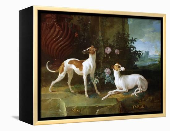 Misse and Turlu, Two Greyhounds of Louis XV-Jean-Baptiste Oudry-Framed Premier Image Canvas