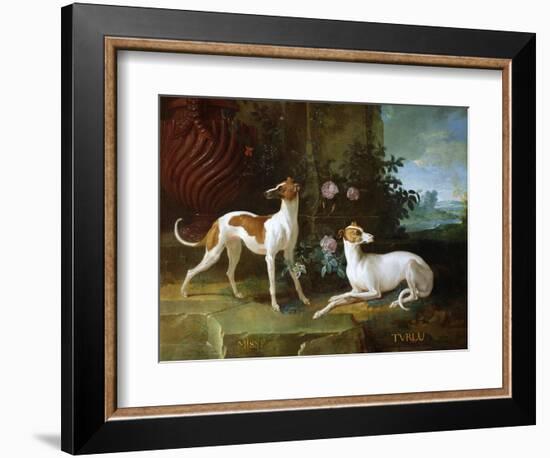 Misse and Turlu, Two Greyhounds of Louis XV-Jean-Baptiste Oudry-Framed Giclee Print