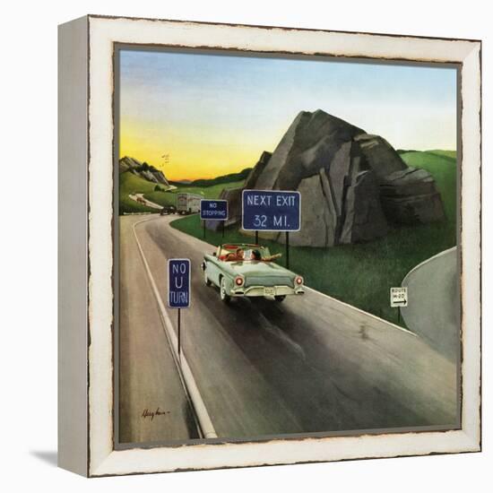 "Missed Exit", June 15, 1957-George Hughes-Framed Premier Image Canvas