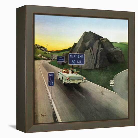 "Missed Exit", June 15, 1957-George Hughes-Framed Premier Image Canvas