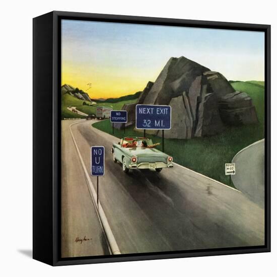 "Missed Exit", June 15, 1957-George Hughes-Framed Premier Image Canvas