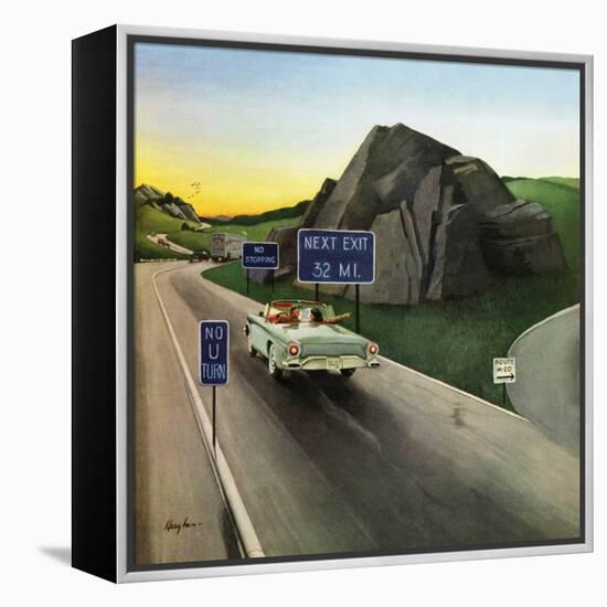 "Missed Exit", June 15, 1957-George Hughes-Framed Premier Image Canvas