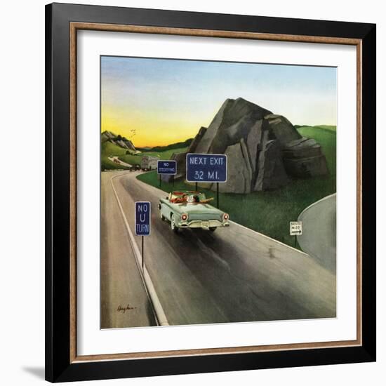 "Missed Exit", June 15, 1957-George Hughes-Framed Giclee Print