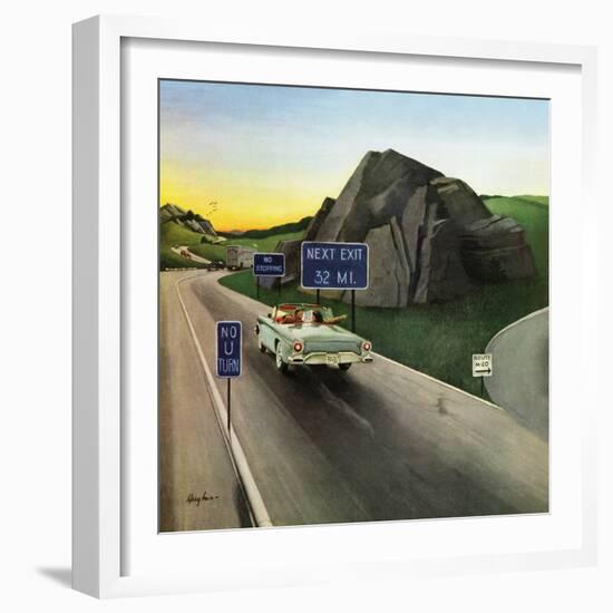 "Missed Exit", June 15, 1957-George Hughes-Framed Giclee Print