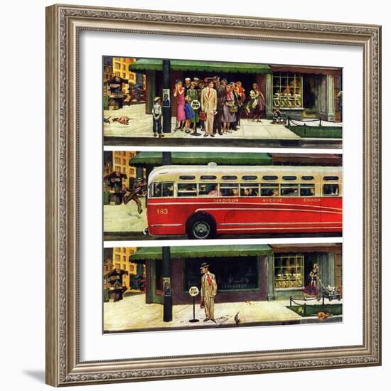 "Missed the Bus," September 10, 1949-Thornton Utz-Framed Giclee Print