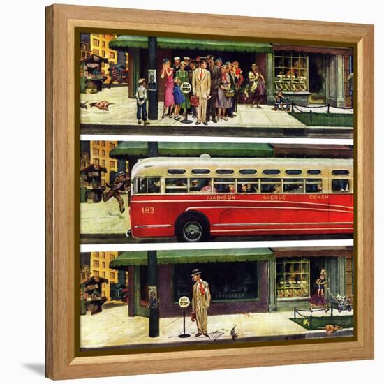 "Missed the Bus," September 10, 1949-Thornton Utz-Framed Premier Image Canvas