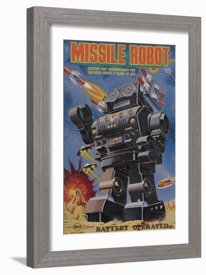 Missile Robot-null-Framed Art Print