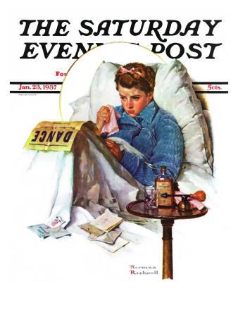 VTG Norman Rockwell Art Print Saturday Evening Post FISHING ** SEE VARIETY