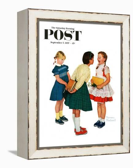 "Missing tooth" Saturday Evening Post Cover, September 7,1957-Norman Rockwell-Framed Premier Image Canvas