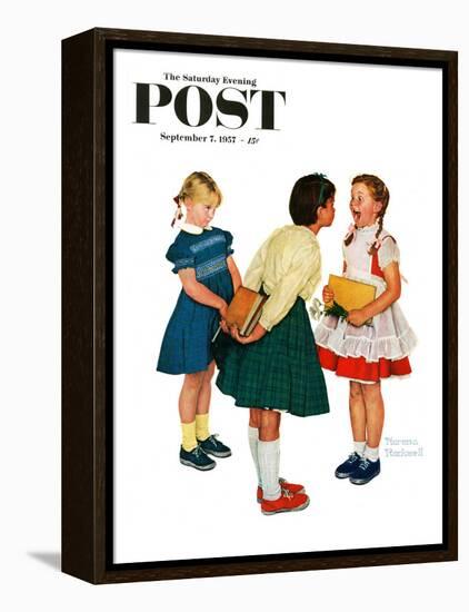 "Missing tooth" Saturday Evening Post Cover, September 7,1957-Norman Rockwell-Framed Premier Image Canvas