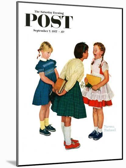 "Missing tooth" Saturday Evening Post Cover, September 7,1957-Norman Rockwell-Mounted Premium Giclee Print