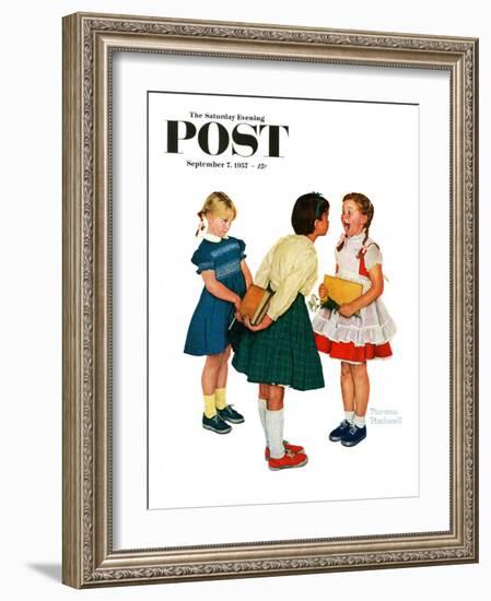 "Missing tooth" Saturday Evening Post Cover, September 7,1957-Norman Rockwell-Framed Giclee Print