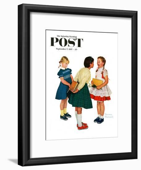 "Missing tooth" Saturday Evening Post Cover, September 7,1957-Norman Rockwell-Framed Giclee Print