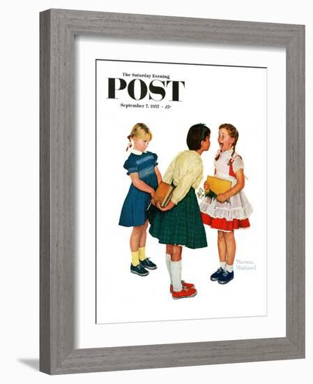 "Missing tooth" Saturday Evening Post Cover, September 7,1957-Norman Rockwell-Framed Giclee Print