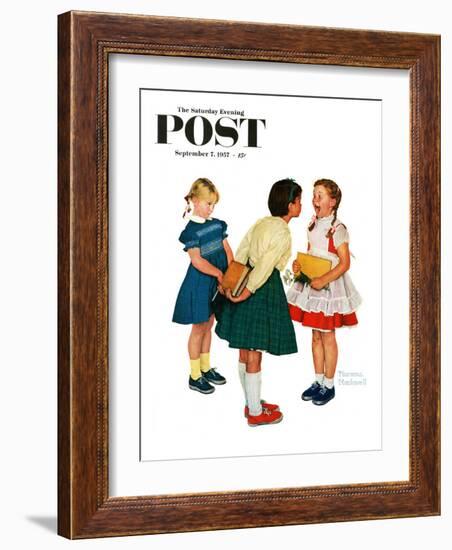 "Missing tooth" Saturday Evening Post Cover, September 7,1957-Norman Rockwell-Framed Giclee Print