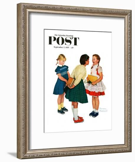 "Missing tooth" Saturday Evening Post Cover, September 7,1957-Norman Rockwell-Framed Giclee Print