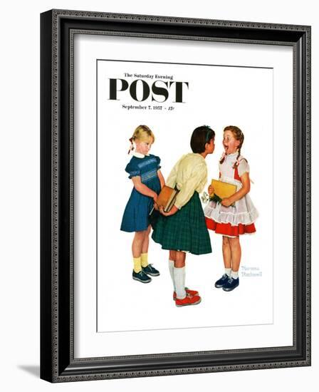 "Missing tooth" Saturday Evening Post Cover, September 7,1957-Norman Rockwell-Framed Giclee Print