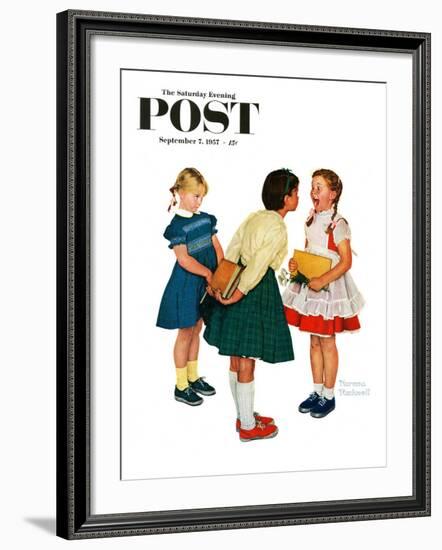 "Missing tooth" Saturday Evening Post Cover, September 7,1957-Norman Rockwell-Framed Giclee Print