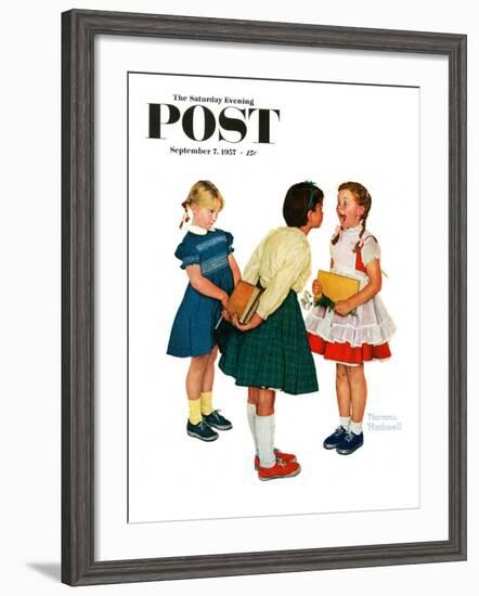 "Missing tooth" Saturday Evening Post Cover, September 7,1957-Norman Rockwell-Framed Giclee Print
