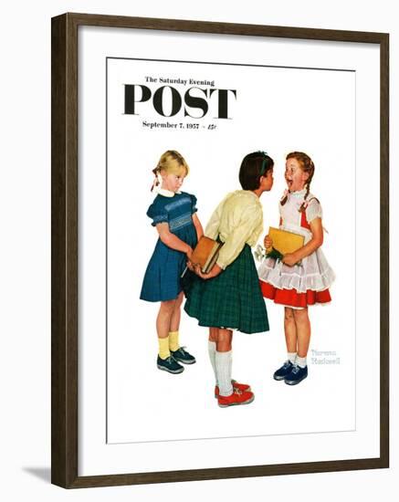 "Missing tooth" Saturday Evening Post Cover, September 7,1957-Norman Rockwell-Framed Giclee Print