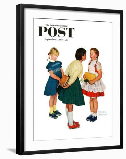 "Missing tooth" Saturday Evening Post Cover, September 7,1957-Norman Rockwell-Framed Giclee Print