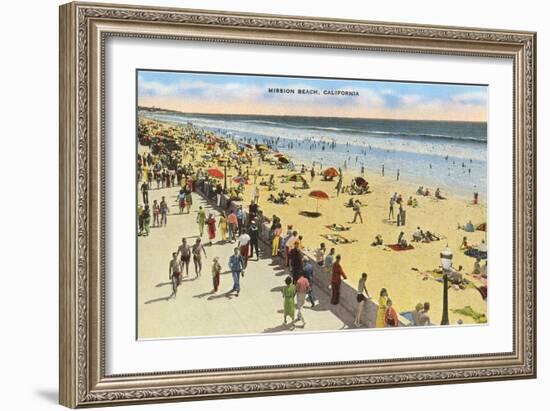 Mission Beach, San Diego, California-null-Framed Art Print