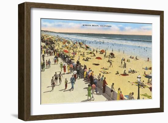 Mission Beach, San Diego, California--Framed Art Print