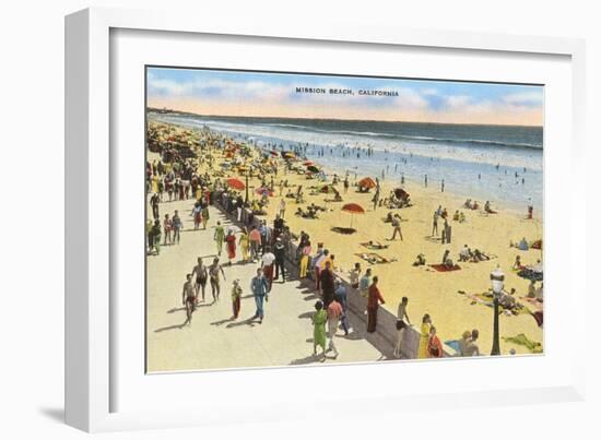 Mission Beach, San Diego, California--Framed Art Print