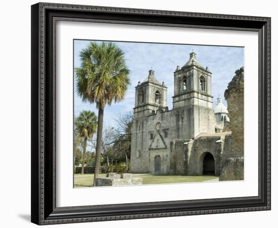 Mission Concepcion, San Antonio, Texas, USA-Ethel Davies-Framed Photographic Print