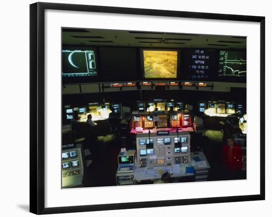 Mission Control At JPL, Pasadena, California-David Parker-Framed Photographic Print