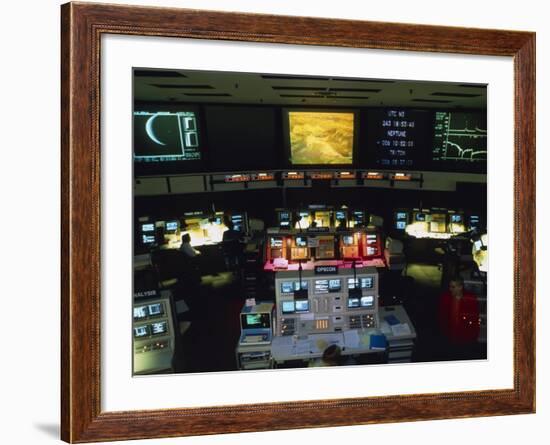 Mission Control At JPL, Pasadena, California-David Parker-Framed Photographic Print