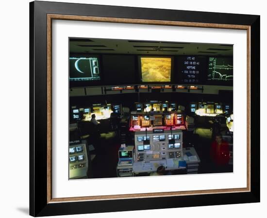 Mission Control At JPL, Pasadena, California-David Parker-Framed Photographic Print