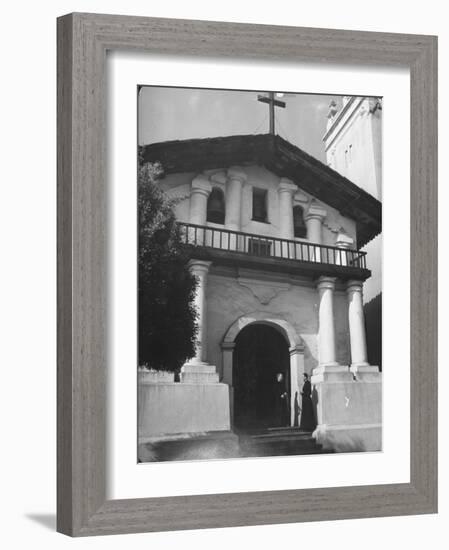 Mission Dolores Being Preserved by Clapboards-Hansel Mieth-Framed Photographic Print