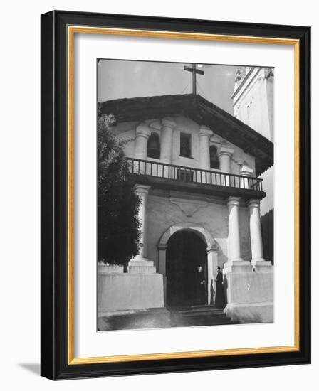 Mission Dolores Being Preserved by Clapboards-Hansel Mieth-Framed Photographic Print