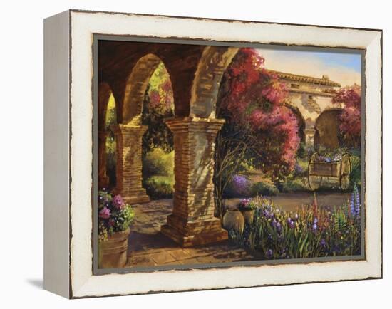 Mission Garden-Clif Hadfield-Framed Stretched Canvas