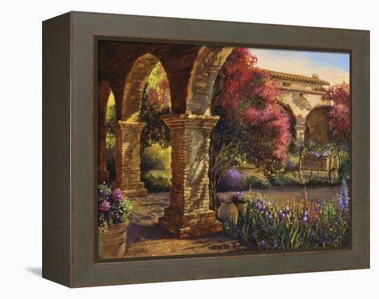 Mission Garden-Clif Hadfield-Framed Stretched Canvas