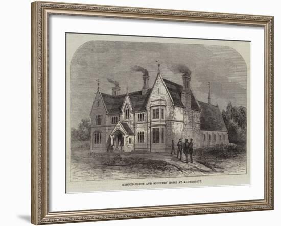 Mission-House and Soldiers' Home at Aldershott-null-Framed Giclee Print