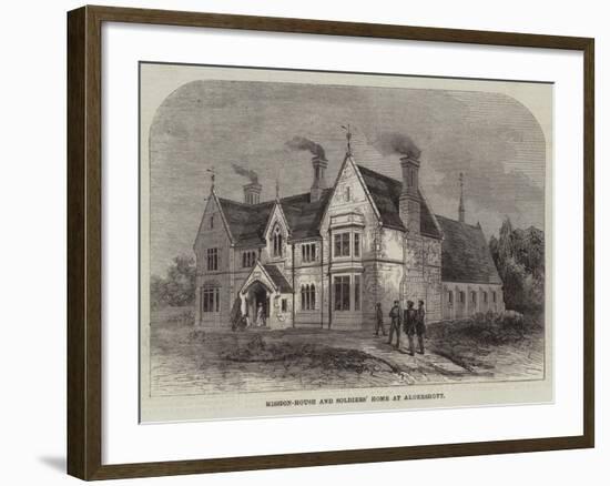 Mission-House and Soldiers' Home at Aldershott-null-Framed Giclee Print