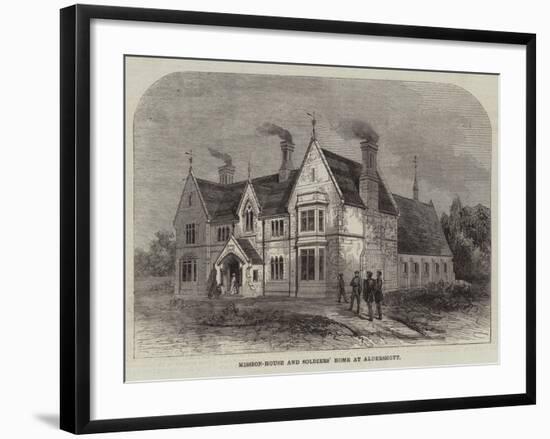 Mission-House and Soldiers' Home at Aldershott-null-Framed Giclee Print