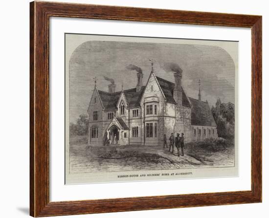 Mission-House and Soldiers' Home at Aldershott-null-Framed Giclee Print