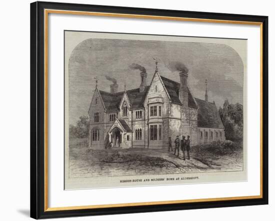 Mission-House and Soldiers' Home at Aldershott-null-Framed Giclee Print
