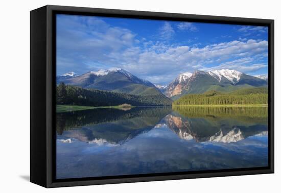 Mission Reservoir, Peaks of the Mission Mountains Near St Ignatius, Montana, USA-Chuck Haney-Framed Premier Image Canvas