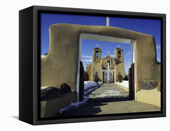 Mission San Francisco De Asis, Ranchos De Taos, New Mexico, USA-Walter Rawlings-Framed Premier Image Canvas